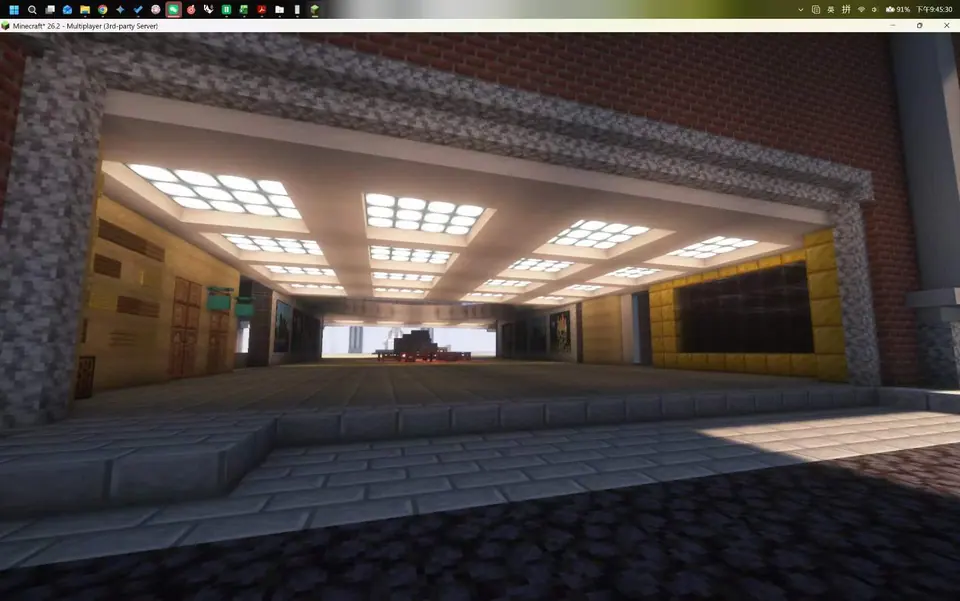 MineCGS 校园复刻的礼堂内景
